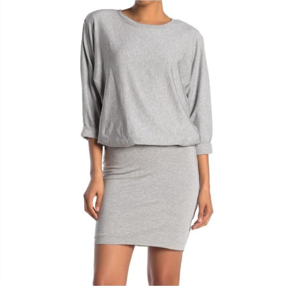 NWT Bailey/44 Cuddled Up Sweatshirt Dress Heather Gray Size Small